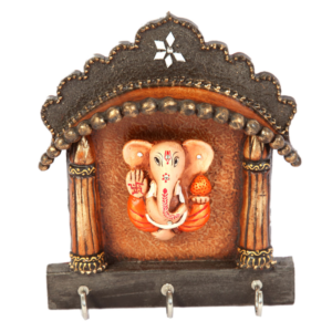 Rajasthani Jharokha Based Lord Ganesha Key Holder For Wall