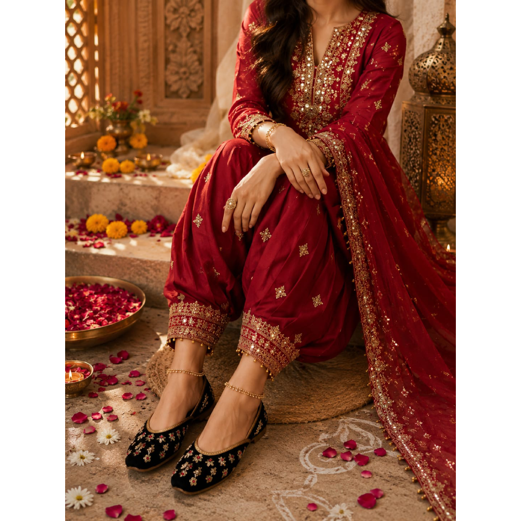 Noor-E-Zareen Velvet Juttis - Image 4