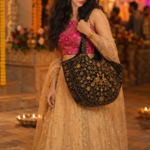 Golden Heritage Embroidered Tote